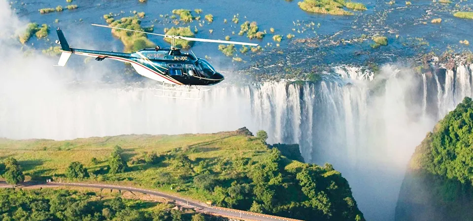 Helicopter Ride Over Victoria Falls